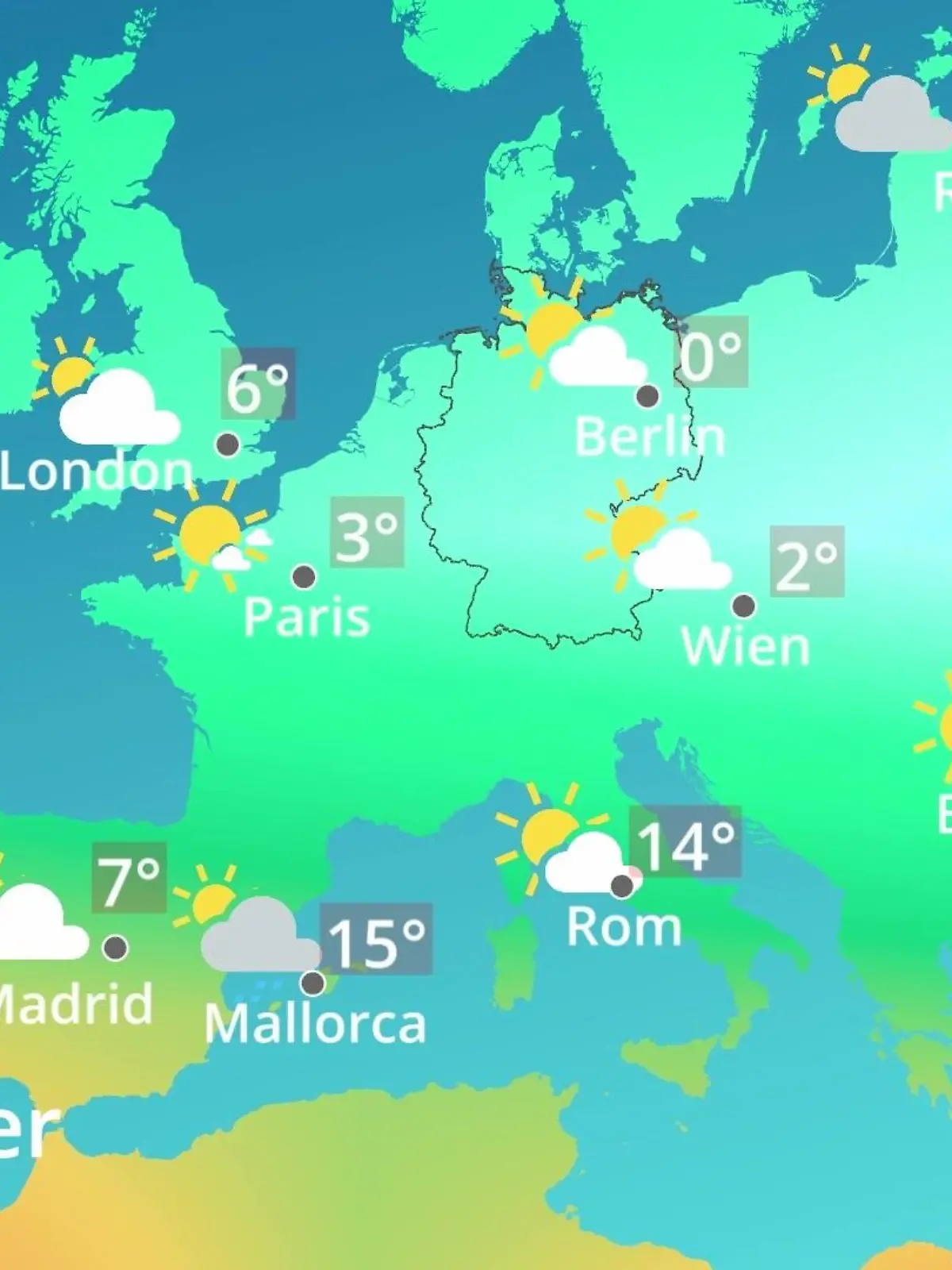 Bild zu: "Europa: Wie wird das Wetter?"