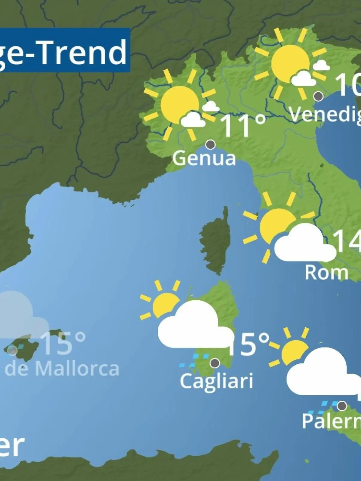 Bild zu: "Italien: Wie wird das Wetter?"
