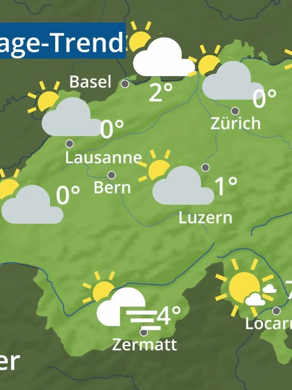 Bild zu: "Schweiz: Wie wird das Wetter?"