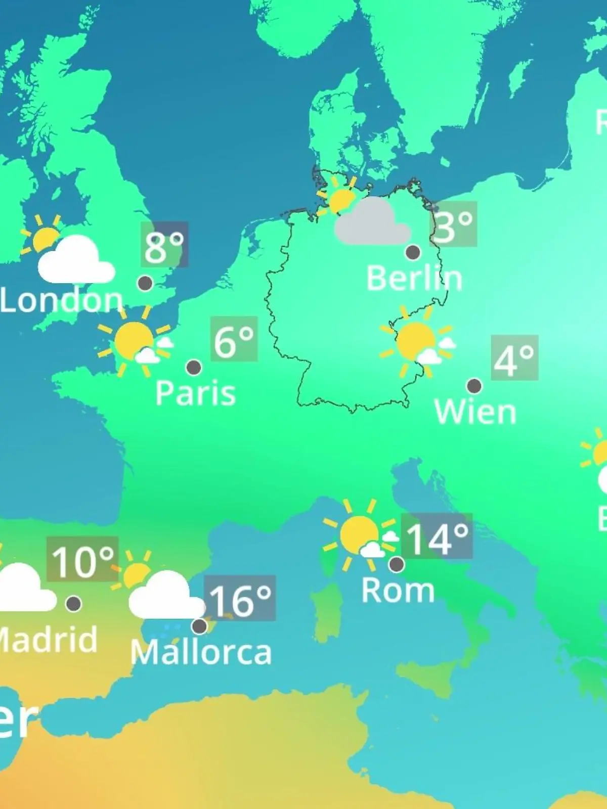 Bild zu: "Europa: Wie wird das Wetter?"
