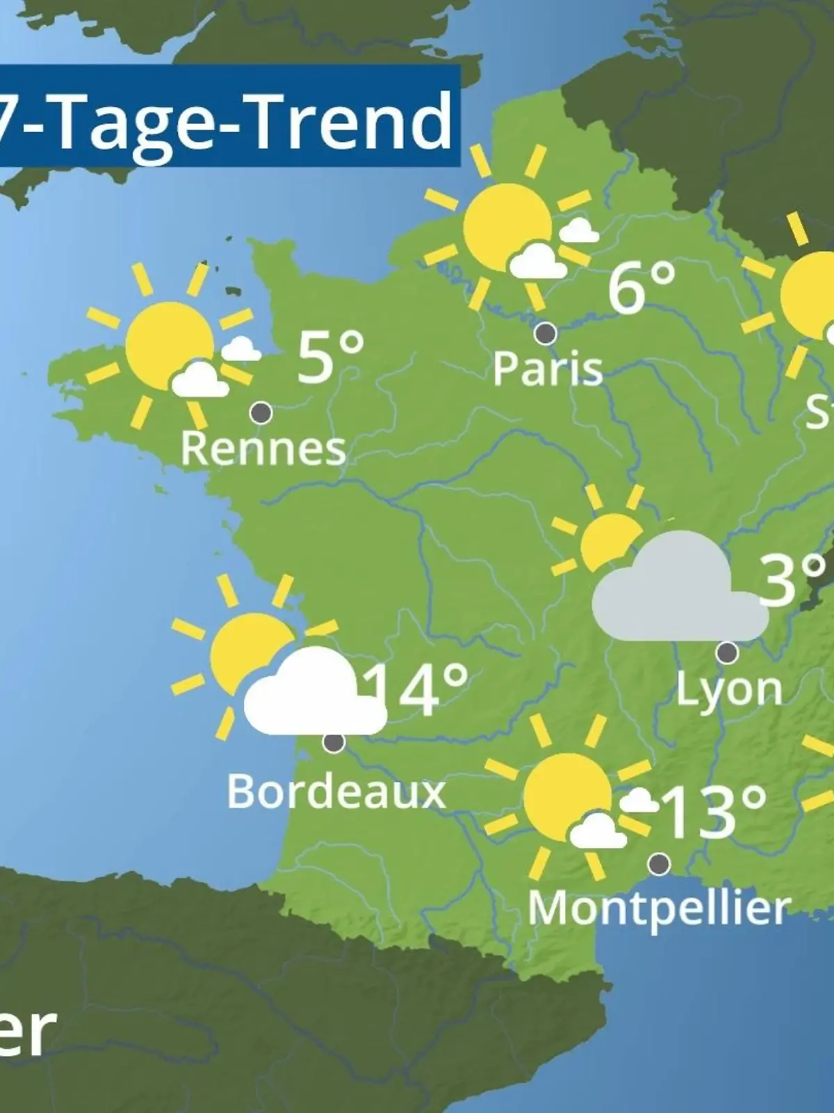 Bild zu: "Frankreich: Wie wird das Wetter?"