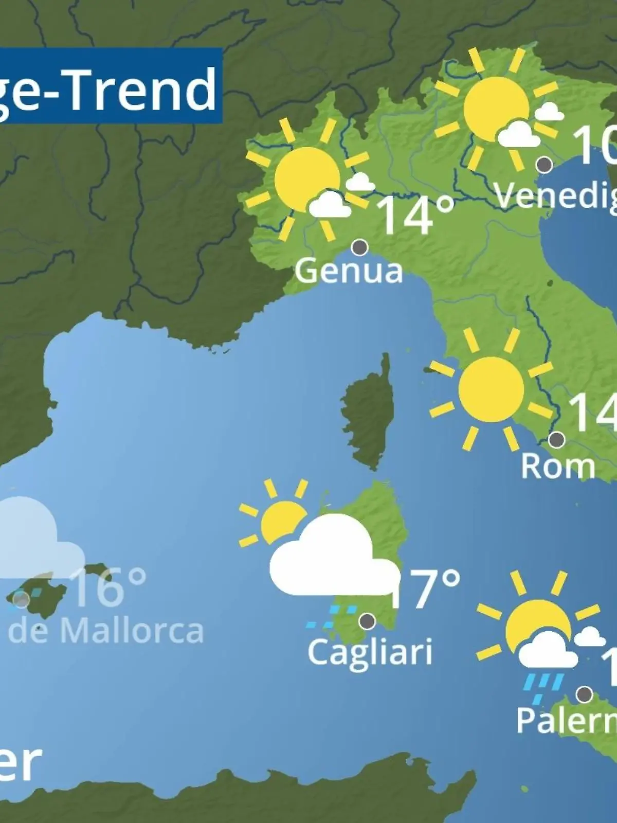 Bild zu: "Italien: Wie wird das Wetter?"
