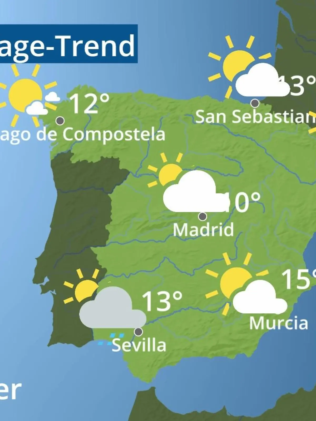 Bild zu: "Spanien: Wie wird das Wetter?"