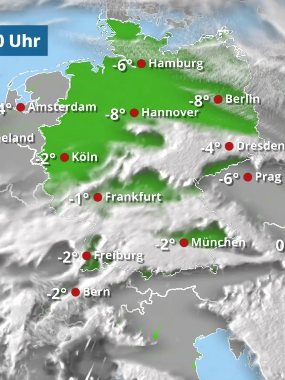 Bild zu: "Kaum Wolken, eisige Temperaturen"