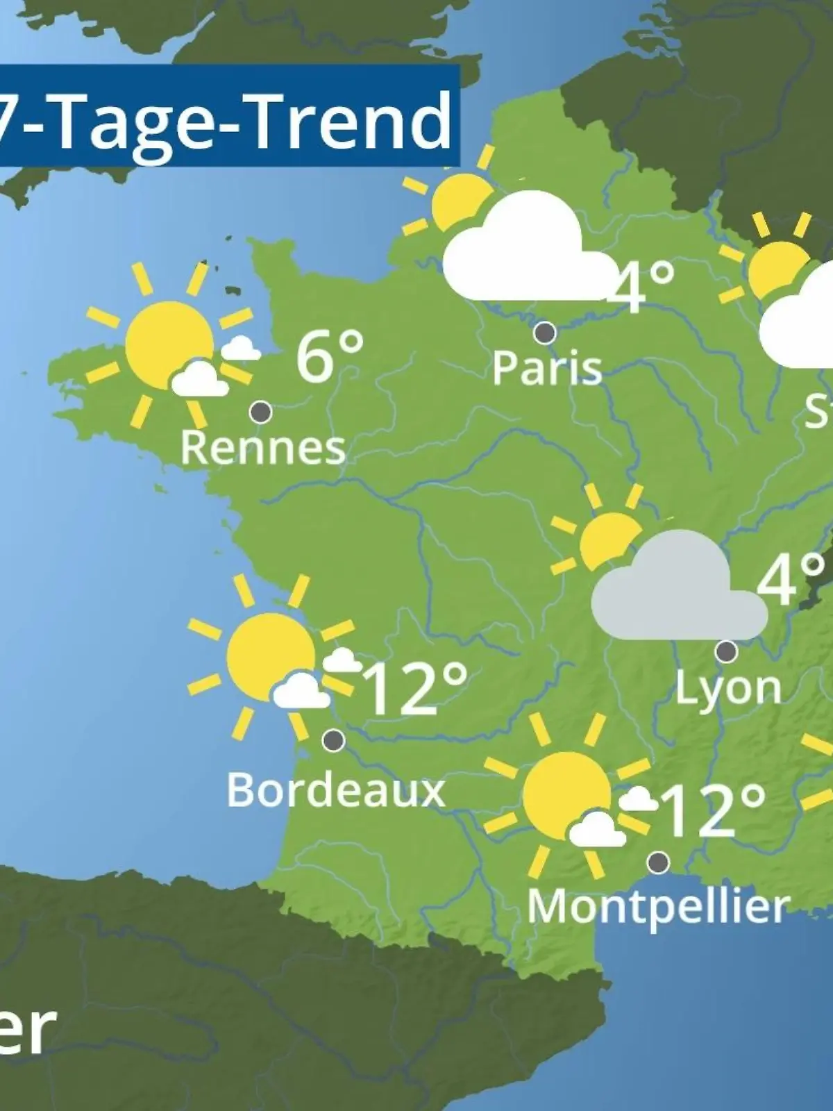 Bild zu: "Frankreich: Wie wird das Wetter?"