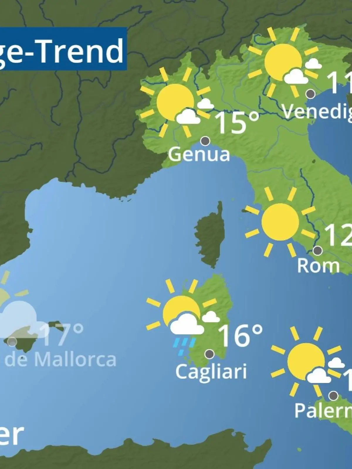 Bild zu: "Italien: Wie wird das Wetter?"