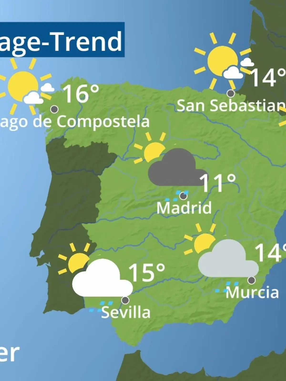Bild zu: "Spanien: Wie wird das Wetter?"