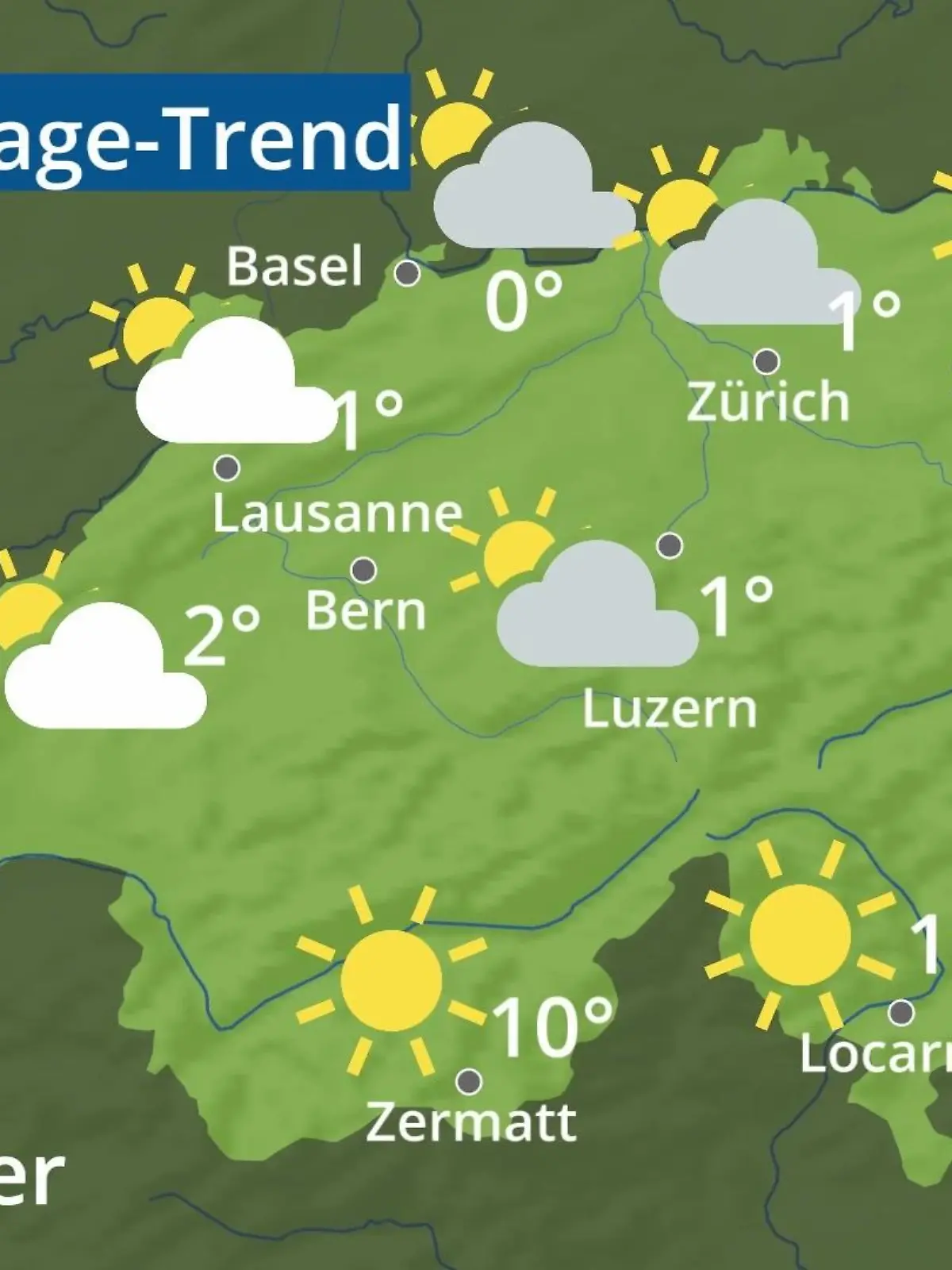 Bild zu: "Schweiz: Wie wird das Wetter?"