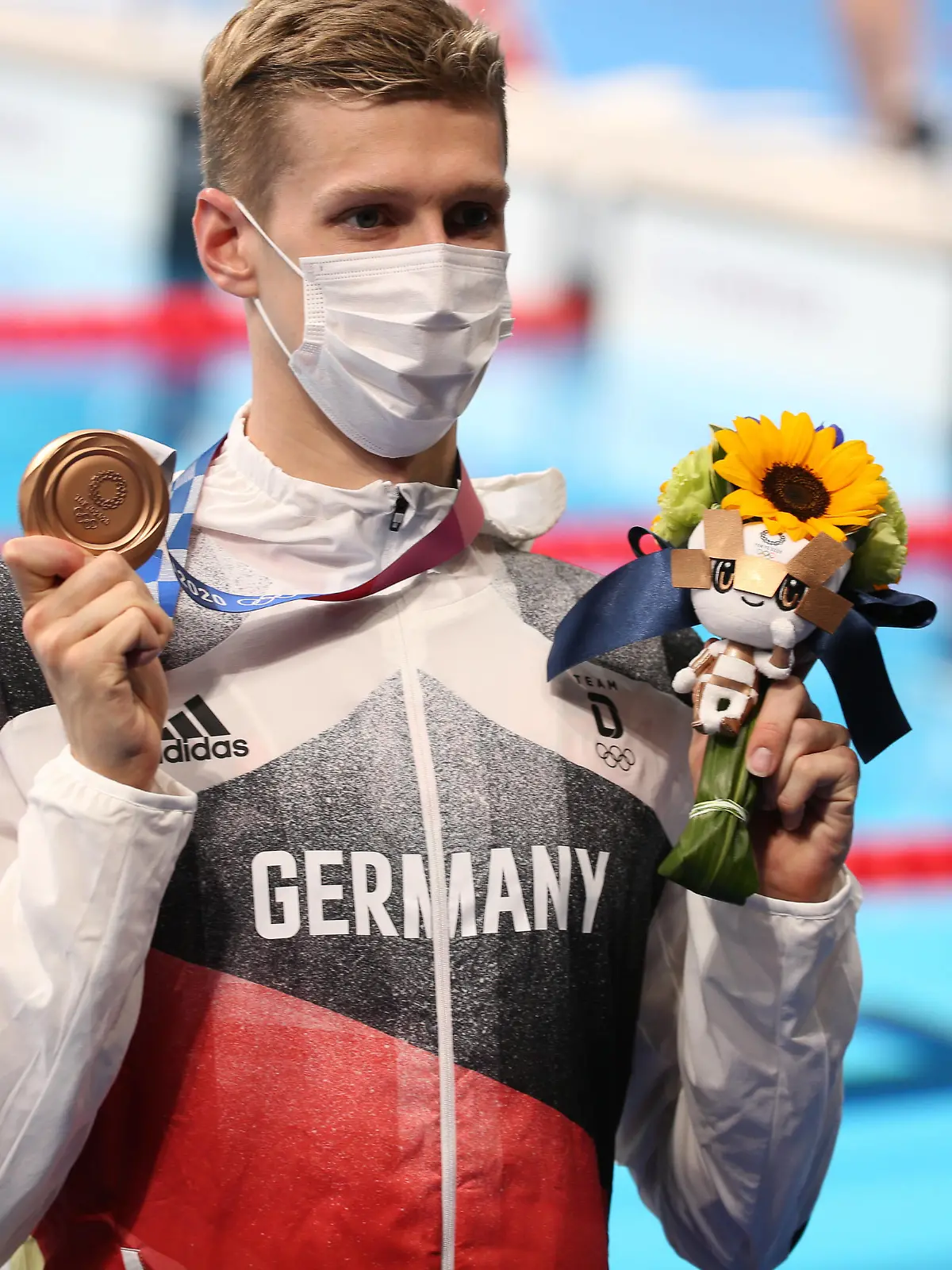  August 1, 2021, Koto, Tokyo, Japan: Florian WELLBROCK of Germany wins the Bronzer Medal in the Men s 1500m Freestyle final at the Tokyo Aquatics Centre on August 1st 2021 in Tokyo, Japan Koto Japan - ZUMAc179 20210801_zep_c179_057 Copyright: xMickaelxChavetx