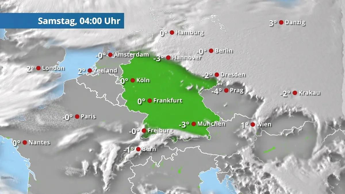 Frostige Nacht mit Wolken im Norden Der Regen- und Wolkenfilm für 48 Stunden