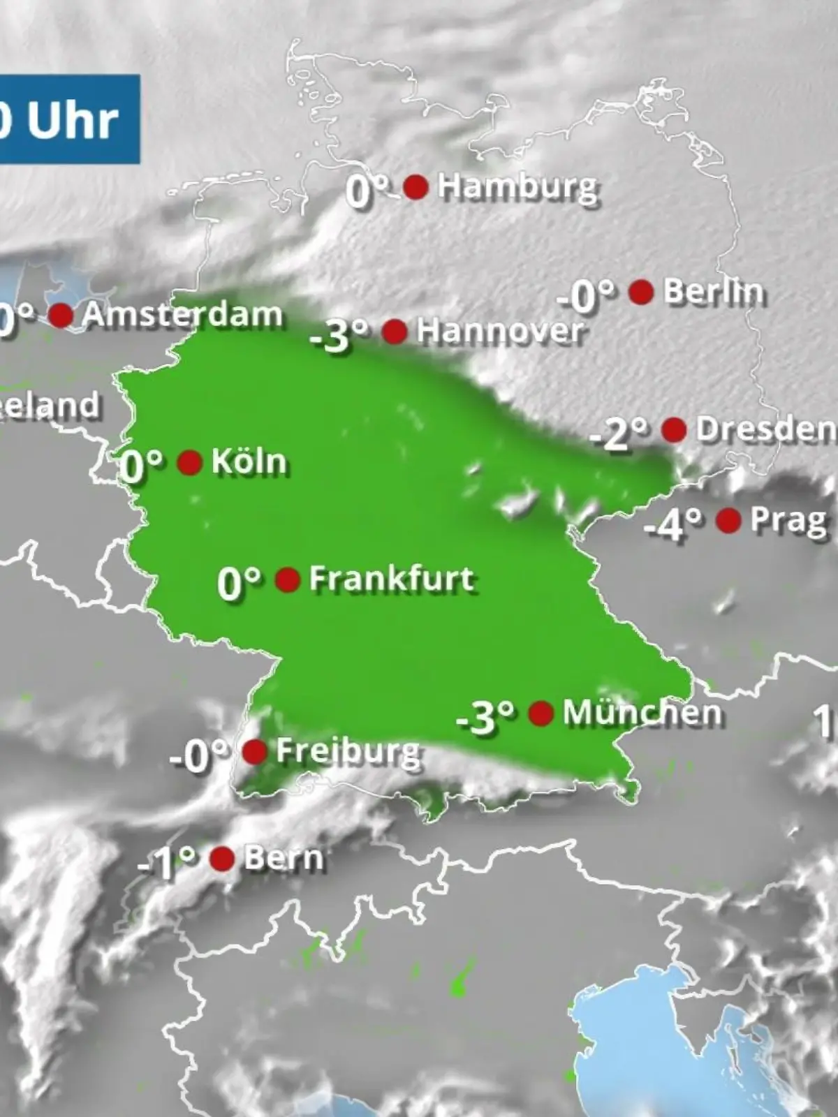 Bild zu: "Frostige Nacht mit Wolken im Norden"