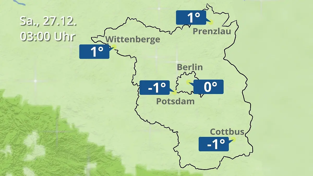 Berlin und Brandenburg: Wie wird das Wetter? Regen- und Wolkenfilm für Potsdam, Cottbus und Wittenberge