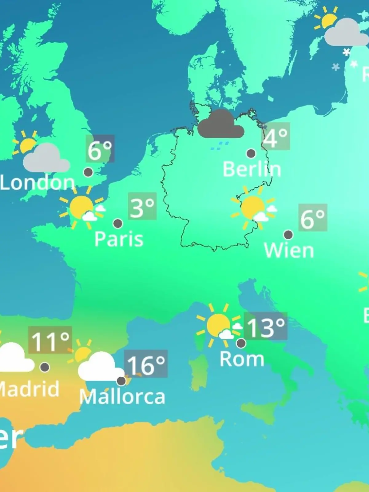 Bild zu: "Europa: Wie wird das Wetter?"