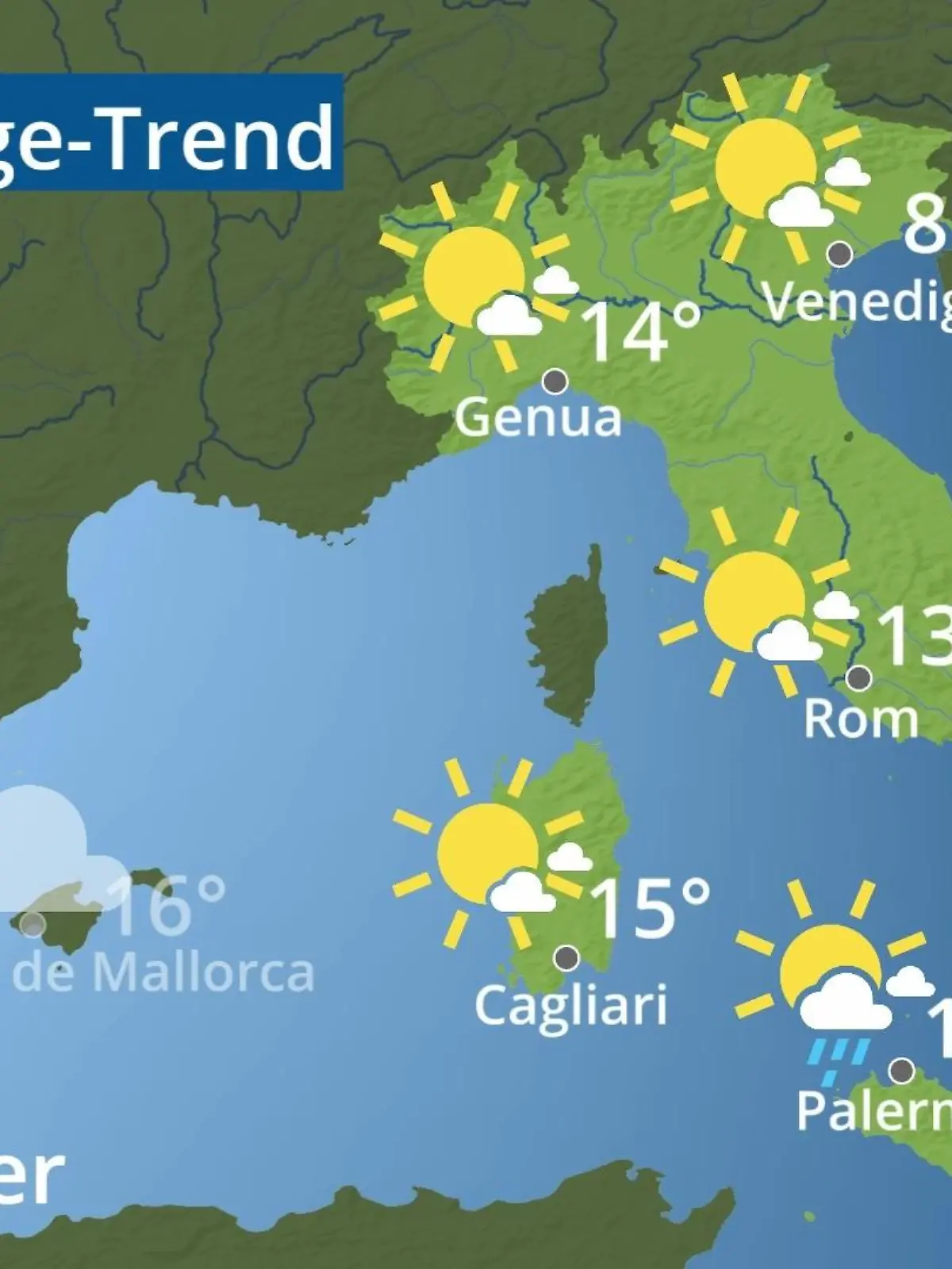 Bild zu: "Italien: Wie wird das Wetter?"