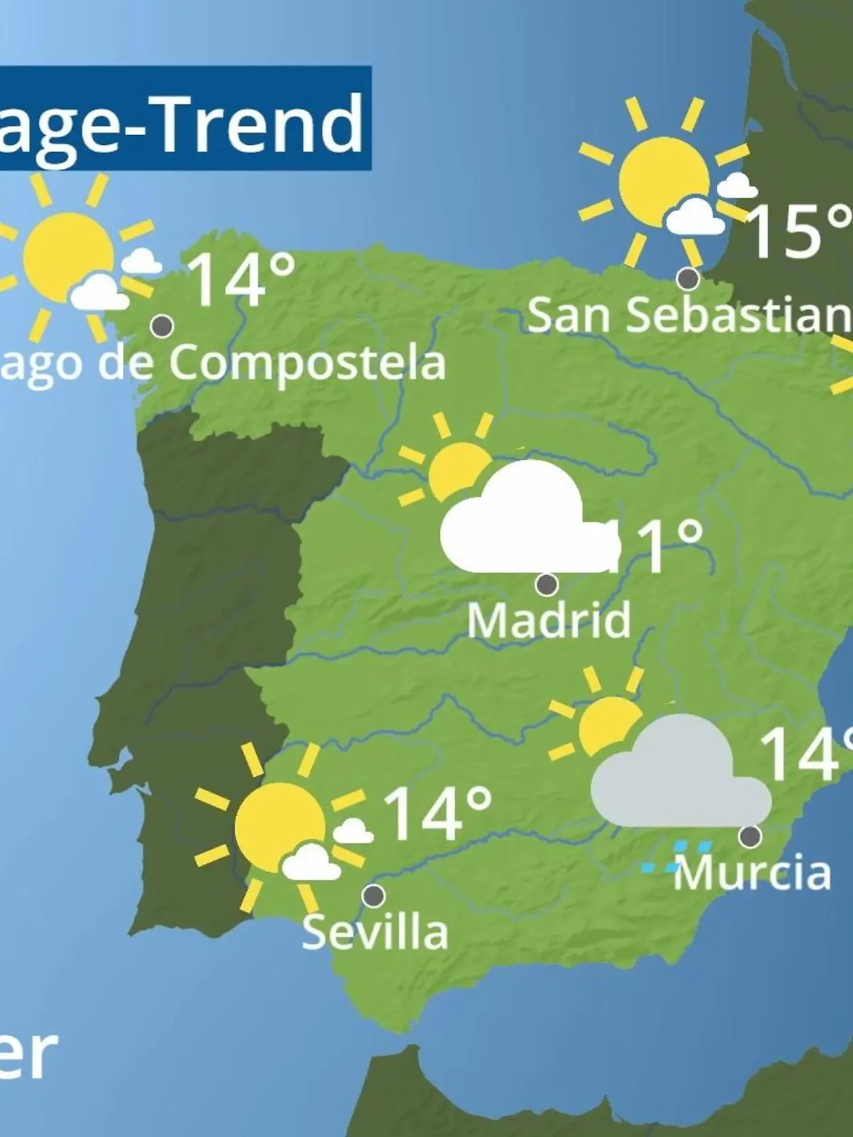 Bild zu: "Spanien: Wie wird das Wetter?"
