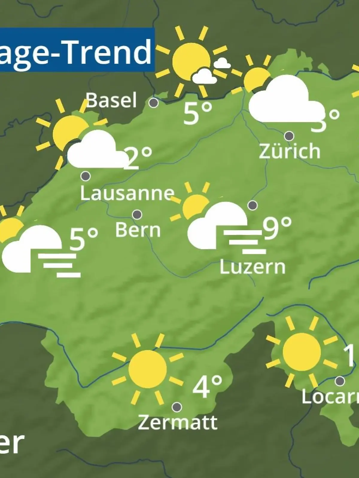 Bild zu: "Schweiz: Wie wird das Wetter?"