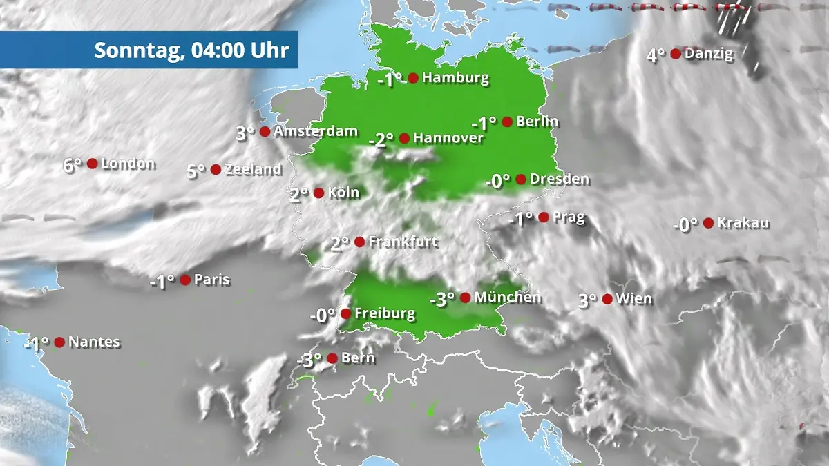 Wolken verziehen sich und machen der Sonne Platz Der Regen- und Wolkenfilm für 48 Stunden