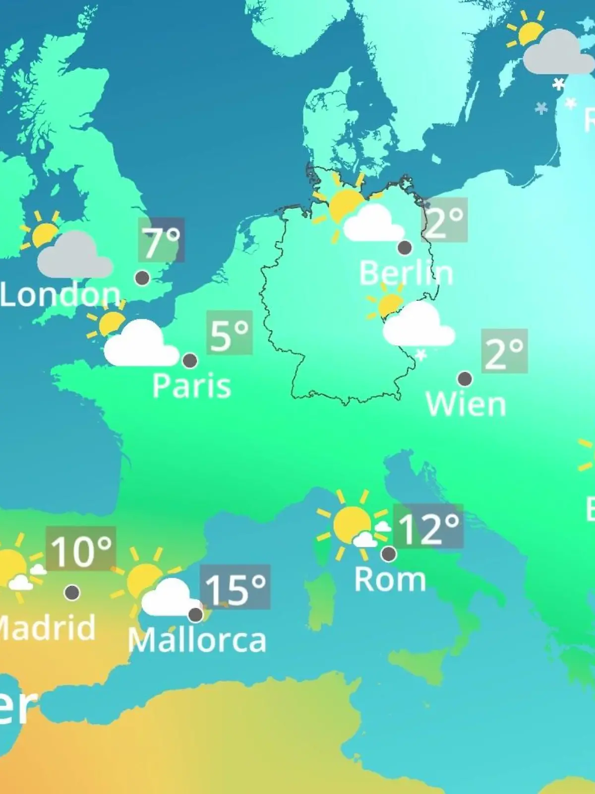 Bild zu: "Europa: Wie wird das Wetter?"