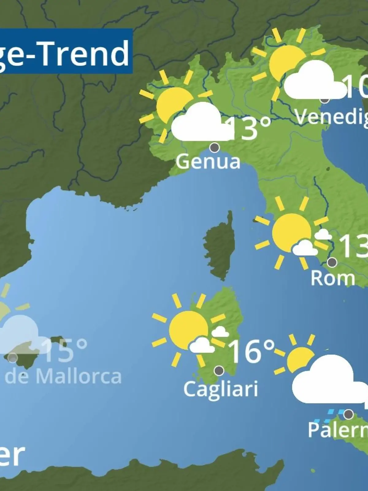 Bild zu: "Italien: Wie wird das Wetter?"