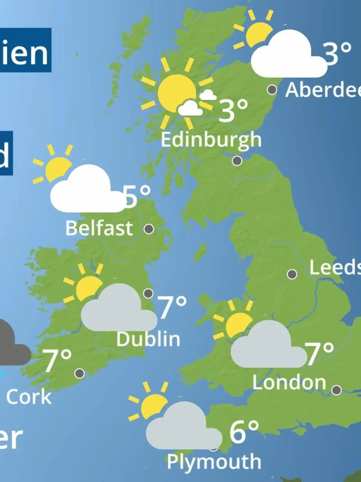 Bild zu: "England, Schottland, Wales: Wie wird das Wetter?"