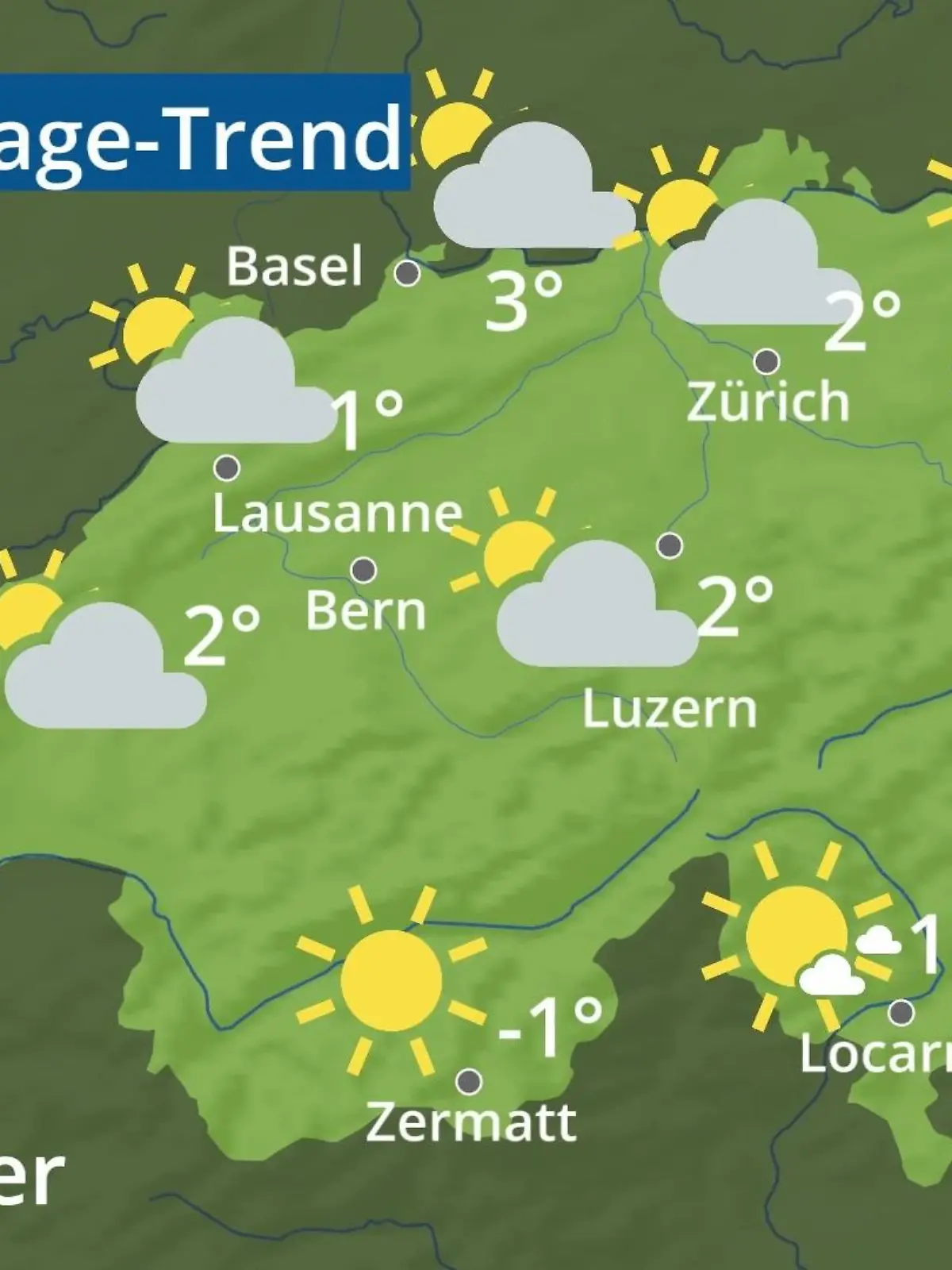 Bild zu: "Schweiz: Wie wird das Wetter?"