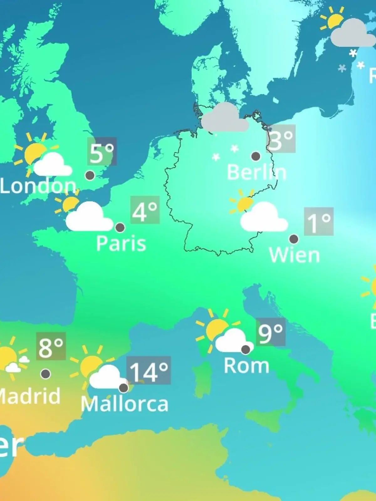 Bild zu: "Europa: Wie wird das Wetter?"