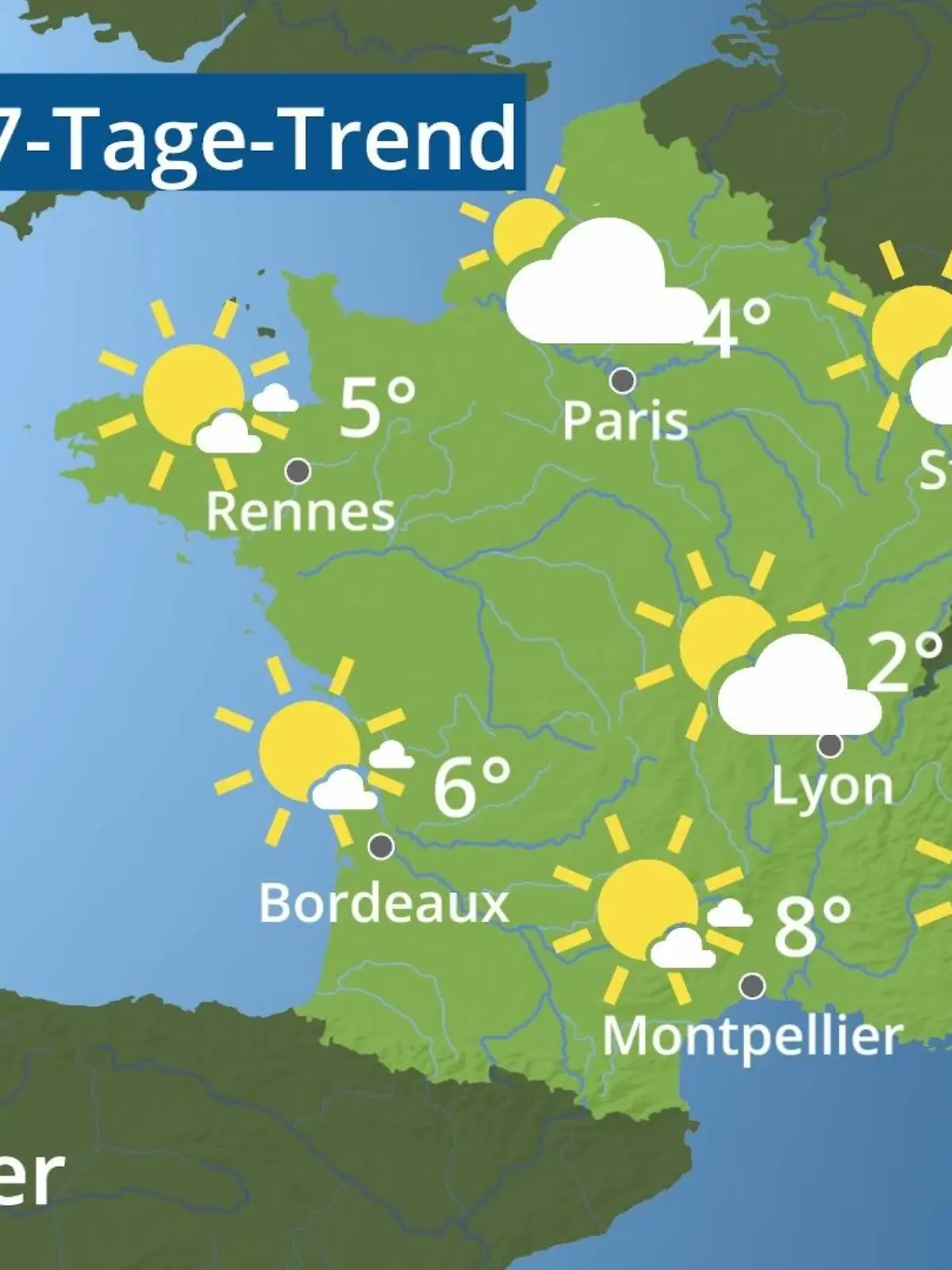 Bild zu: "Frankreich: Wie wird das Wetter?"
