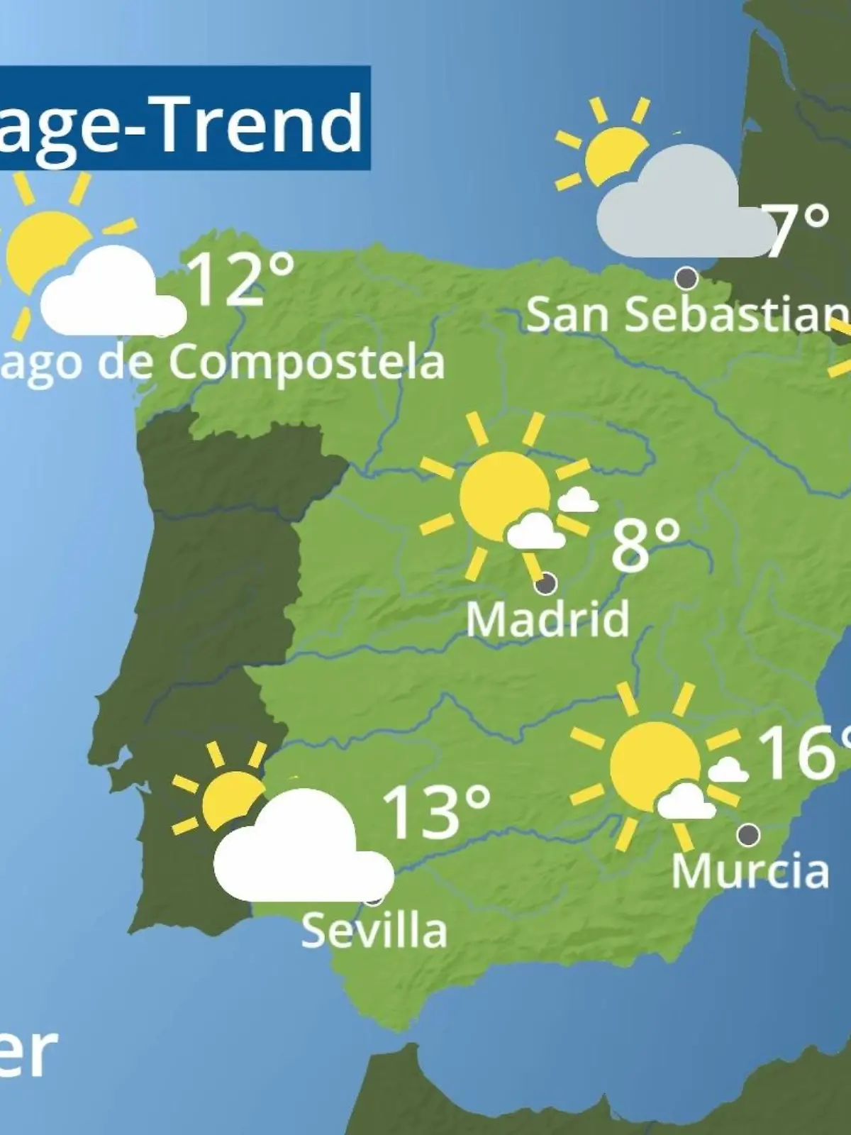 Bild zu: "Spanien: Wie wird das Wetter?"