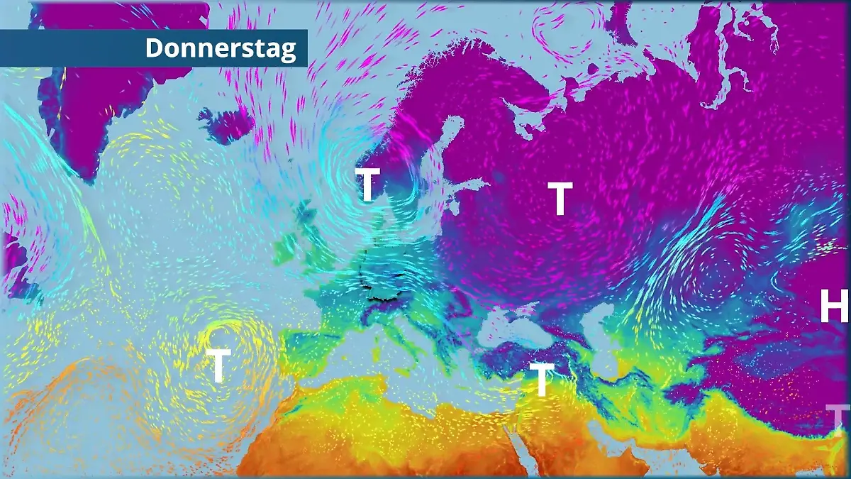 Jahreswechsel wird stürmisch Der Strömungsfilm für Europa für 5 Tage