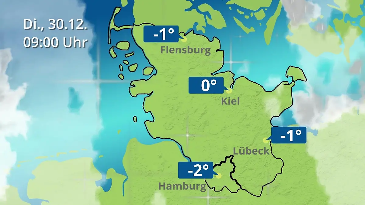 Hamburg, Schleswig-Holstein: Wie wird das Wetter? Regen- und Wolkenfilm für die Nordsee- und Ostseeküste