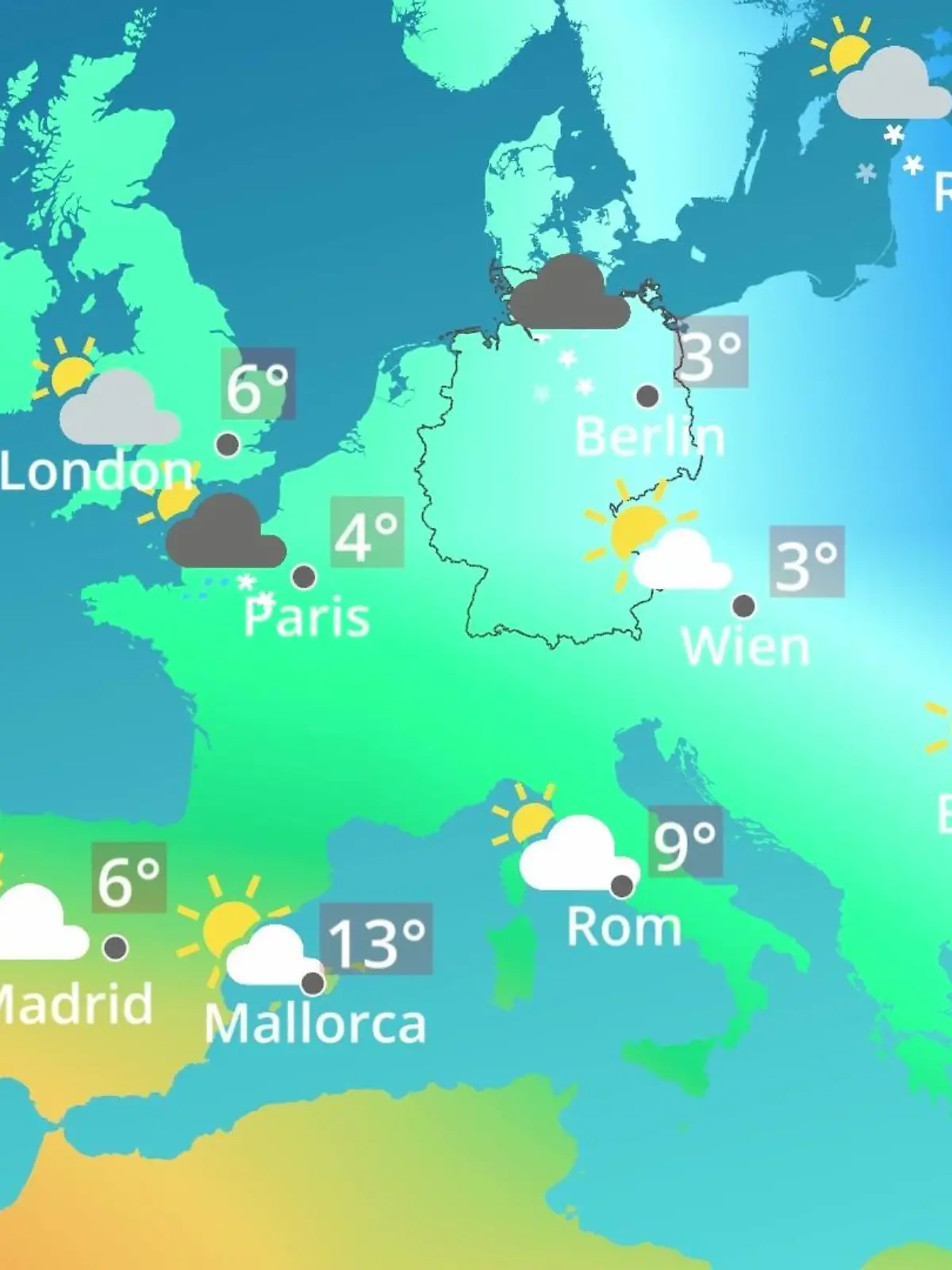 Bild zu: "Europa: Wie wird das Wetter?"