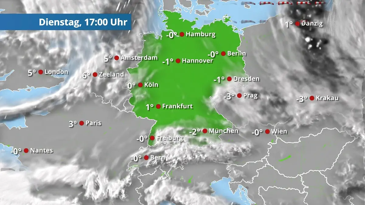 Die Wolken ziehen sich zurück - immer mehr Sonnenschein Der Regen- und Wolkenfilm für 48 Stunden