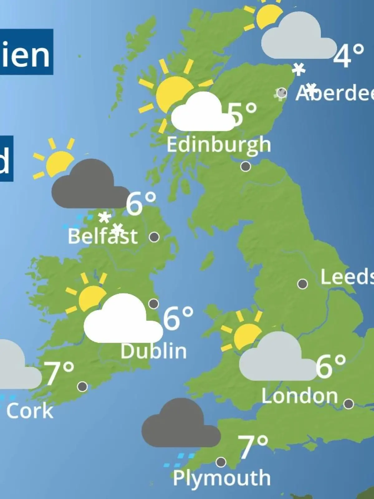 Bild zu: "England, Schottland, Wales: Wie wird das Wetter?"