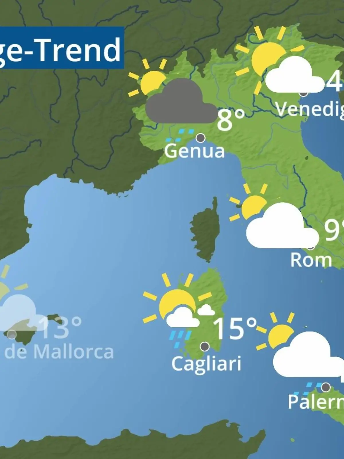 Bild zu: "Italien: Wie wird das Wetter?"