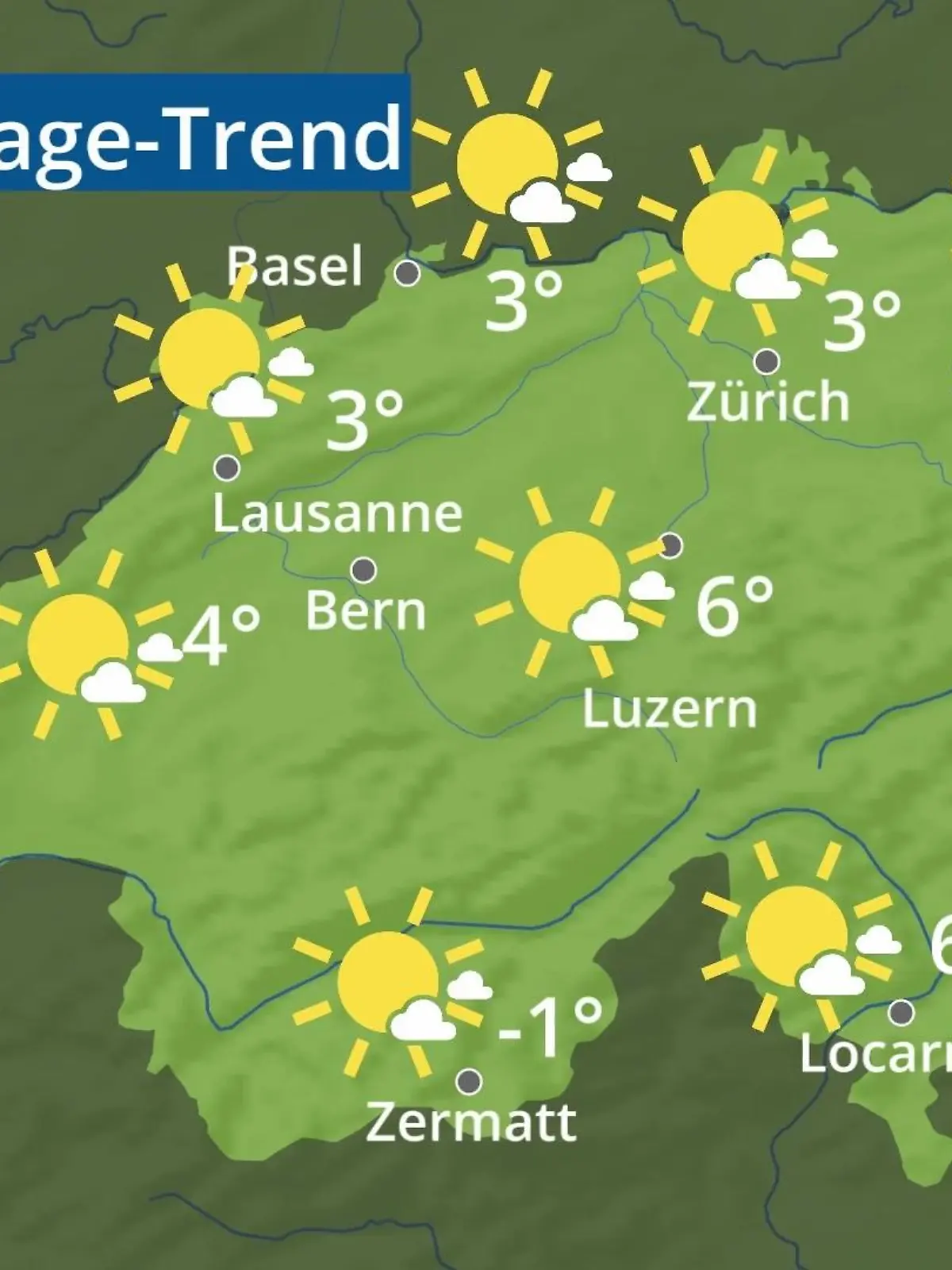 Bild zu: "Schweiz: Wie wird das Wetter?"