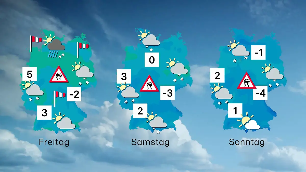 Der Wettertrend von Freitag bis Sonntag