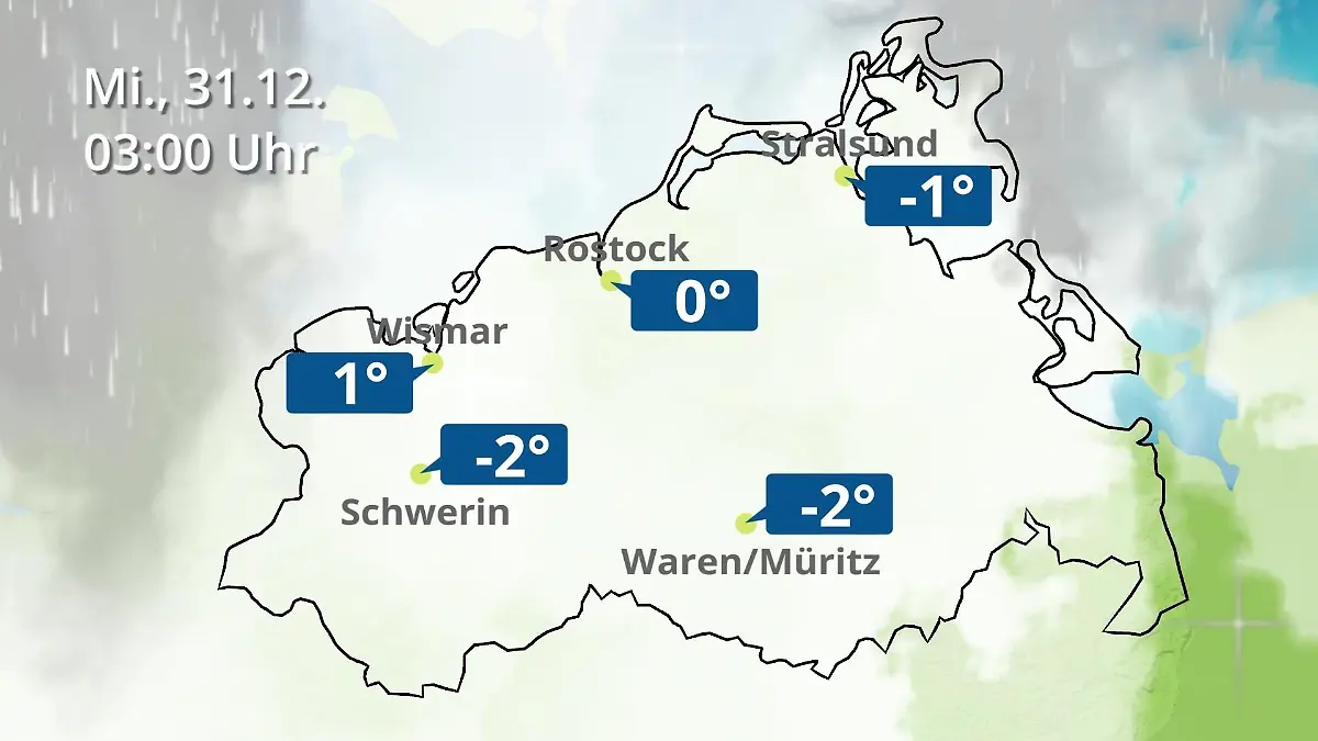 Mecklenburg-Vorpommern: Wie wird das Wetter? Regen- und Wolkenfilm für Rostock, Rügen und die Ostseeküste