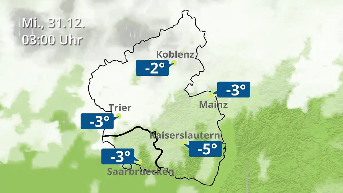 Rheinland-Pfalz, Saarland: Wie wird das Wetter? Regen- und Wolkenfilm für Mainz, Koblenz und Trier