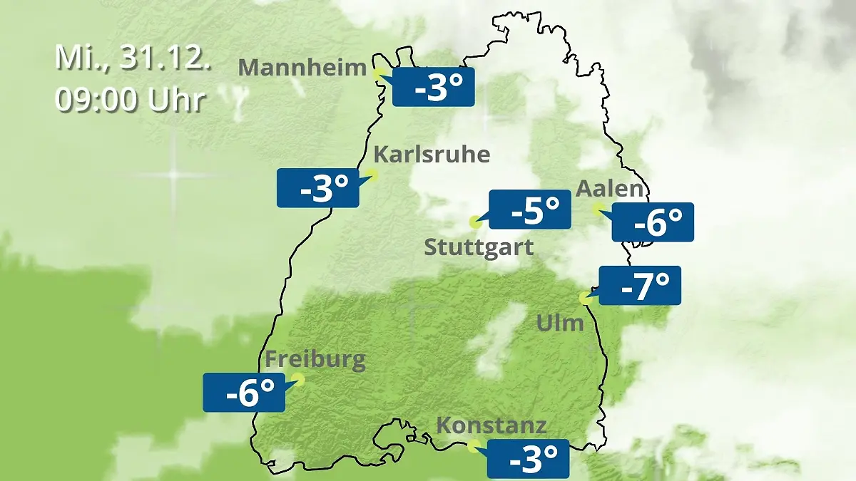 Baden-Württemberg: Wie wird das Wetter? Regen- und Wolkenfilm für Stuttgart, Mannheim und Karlsruhe