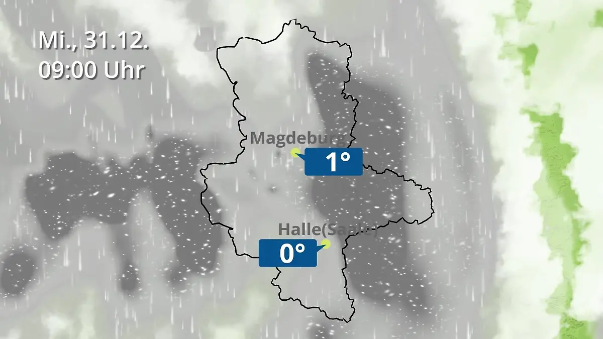 Sachsen-Anhalt: Wie wird das Wetter? Regen und Wolkenfilm für Halle und Magdeburg