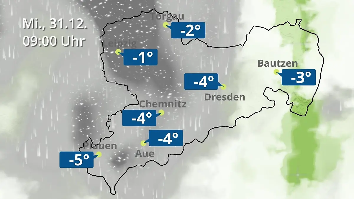 Sachsen: Wie wird das Wetter? Regen- und Wolkenfilm für Chemnitz, Dresden und Leipzig
