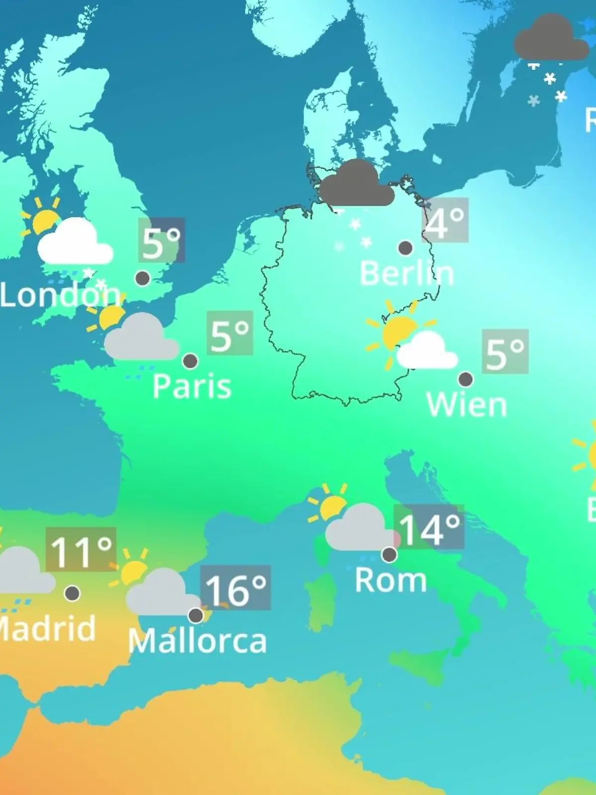 Bild zu: "Europa: Wie wird das Wetter?"