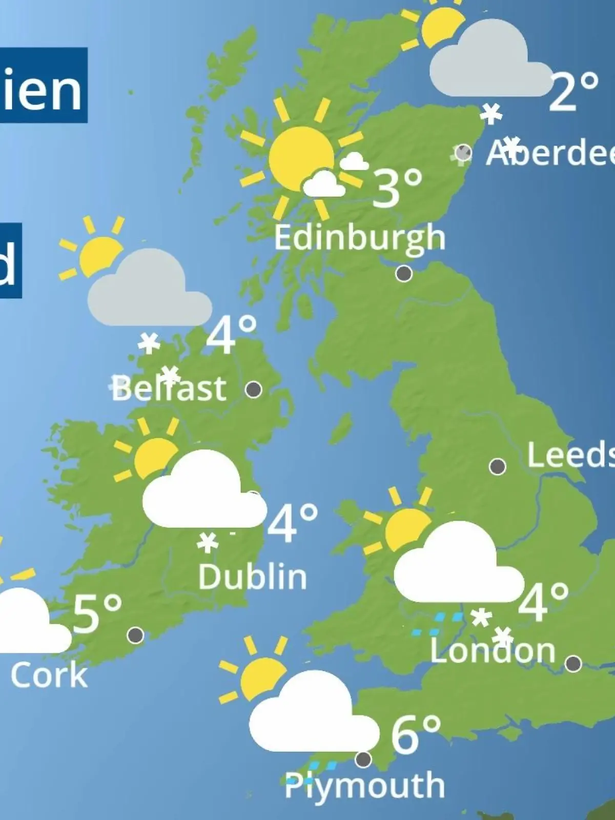 Bild zu: "England, Schottland, Wales: Wie wird das Wetter?"