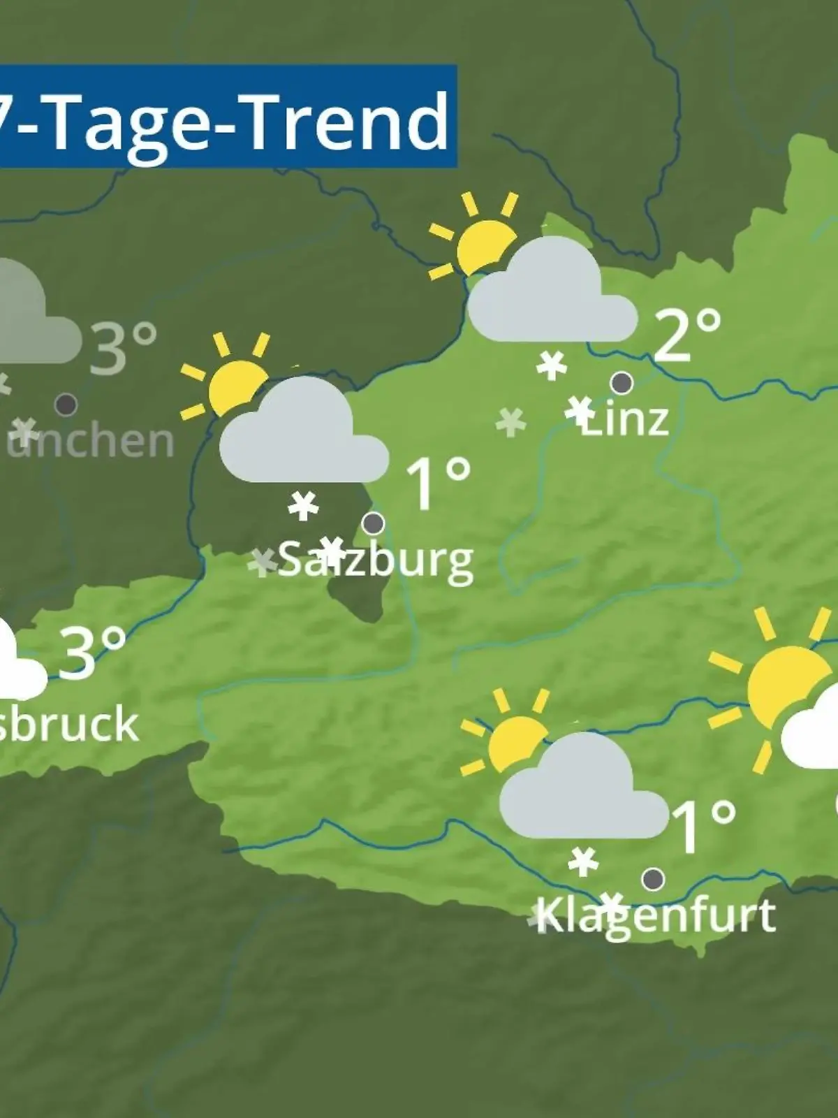 Bild zu: "Österreich: Wie wird das Wetter?"