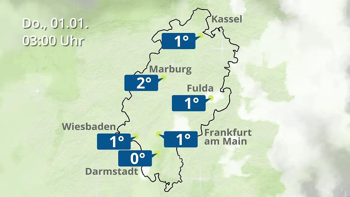 Hessen: Wie wird das Wetter? Regen- und Wolkenfilm für Frankfurt am Main und Wiesbaden