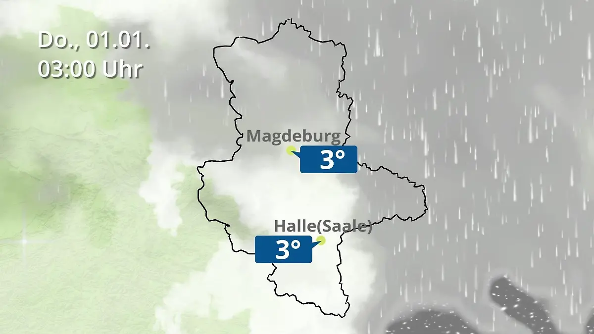 Sachsen-Anhalt: Wie wird das Wetter? Regen und Wolkenfilm für Halle und Magdeburg