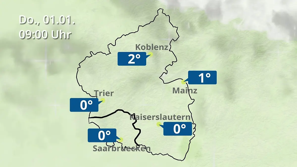 Rheinland-Pfalz, Saarland: Wie wird das Wetter? Regen- und Wolkenfilm für Mainz, Koblenz und Trier