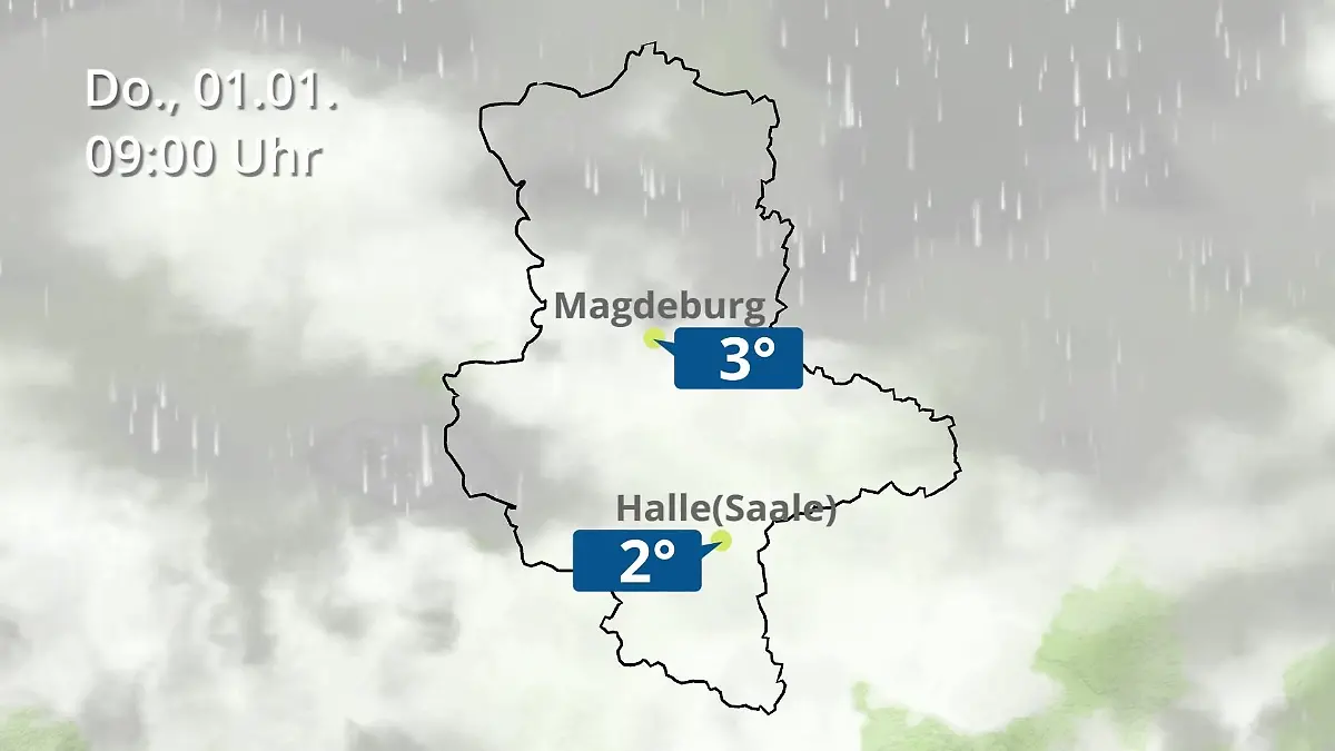 Sachsen-Anhalt: Wie wird das Wetter? Regen und Wolkenfilm für Halle und Magdeburg