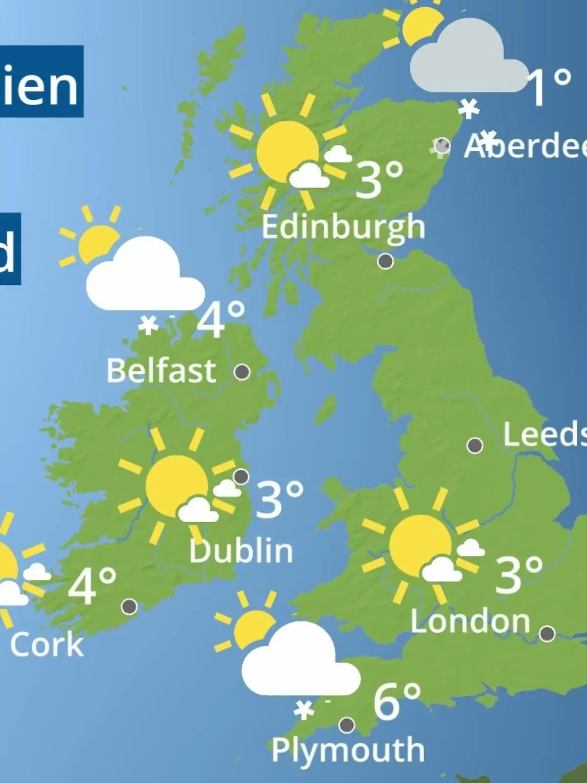 Bild zu: "England, Schottland, Wales: Wie wird das Wetter?"