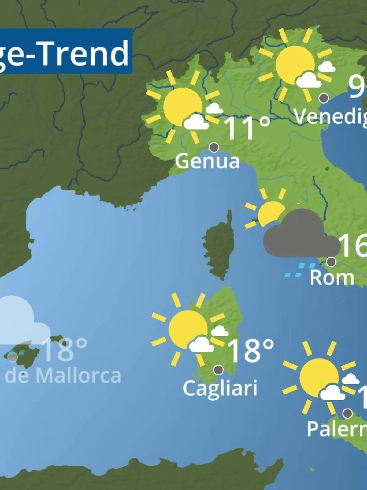 Bild zu: "Italien: Wie wird das Wetter?"
